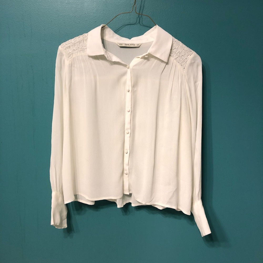 Zara button down blouse